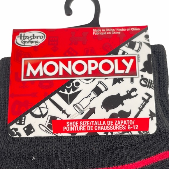 Monopoly Man Striped Present Socks, Black, Red - Picture 5 of 6